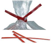 7" Red Plastic Twist Ties